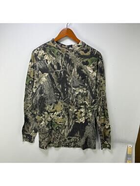 Vintage Mossy Oak Tree Camo Long Sleeve Shirt Medium Large
